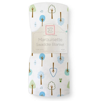 Cute and Calm Marquisette Swaddle Blanket - blue 1