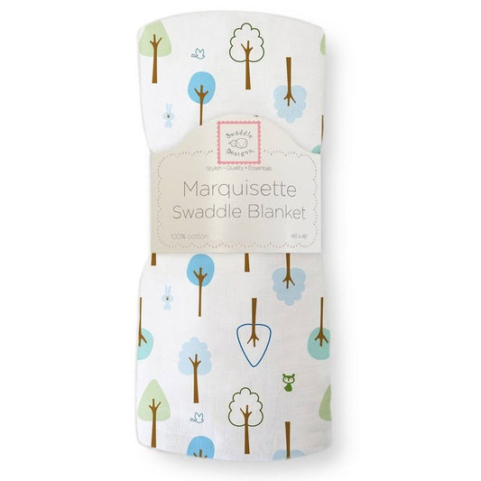 Cute and Calm Marquisette Swaddle Blanket - blue 1