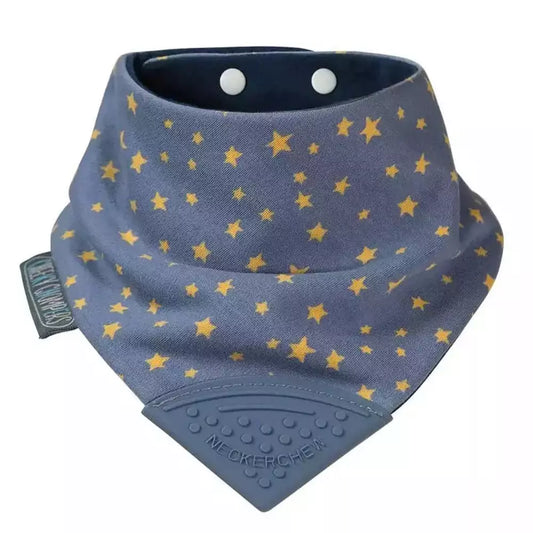 Neckerchew Teething Dribble Bib - Midnight Stars 1