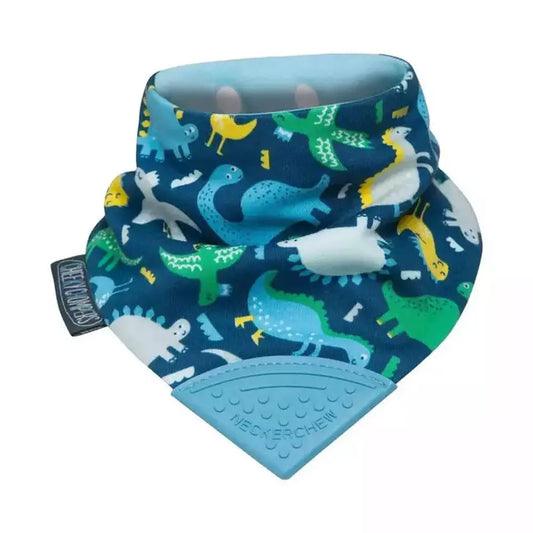 Neckerchew Teething Dribble Bib - Baby Dino 1