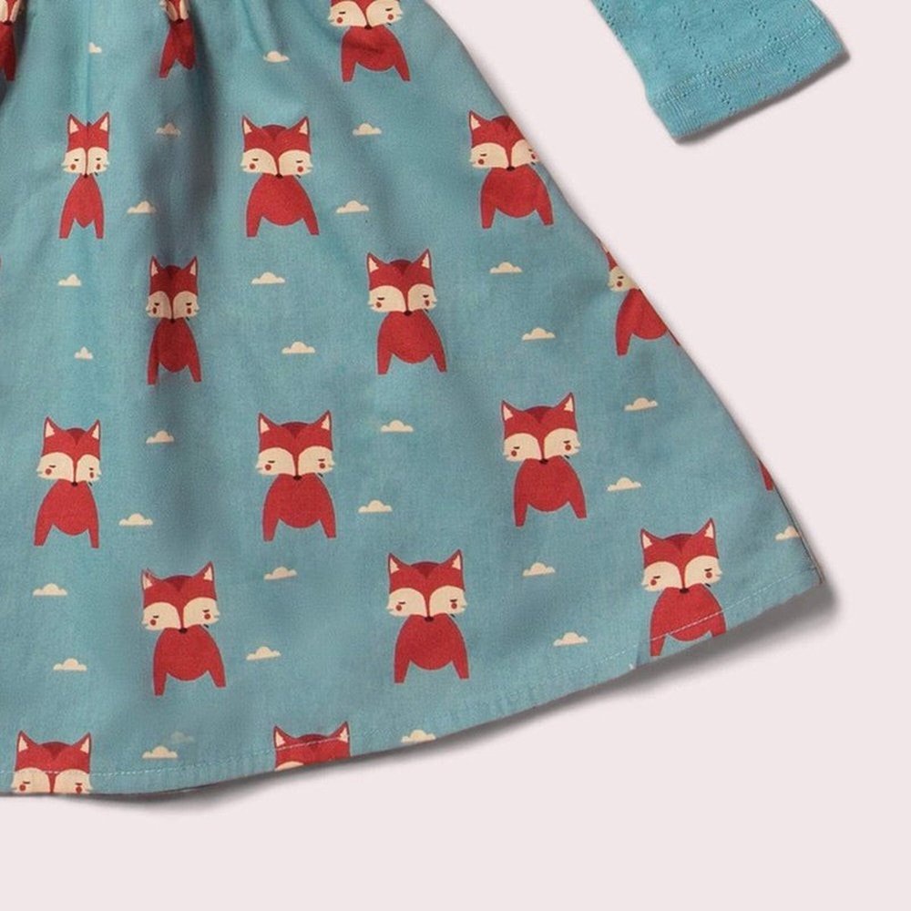 Little Twirler Dress - Nightime Foxes 2