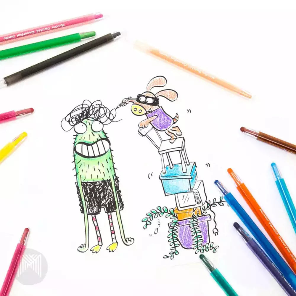 Twistaz Colourfun Jumbo Crayons 3