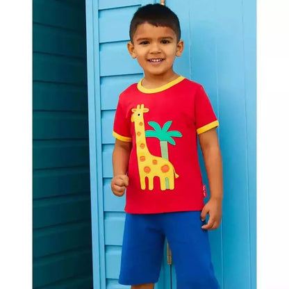Giraffe Applique Short Sleeve T-Shirt 2