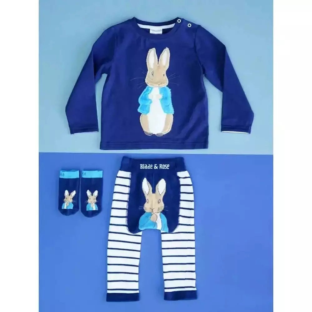 Peter Rabbit Navy Applique Top 2