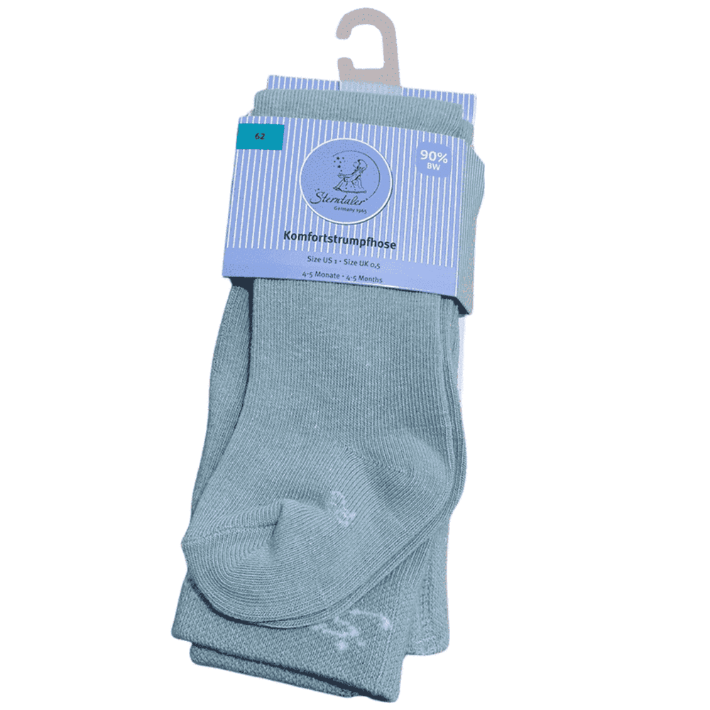 Seam Free Cotton Tights - Soft Green 1