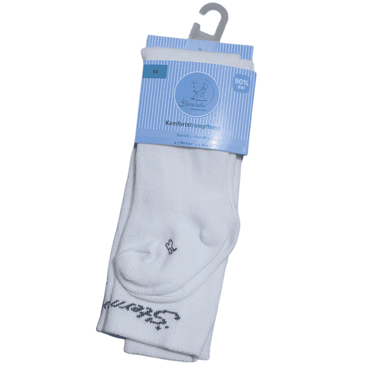 Seam Free Cotton Tights - Cream 1