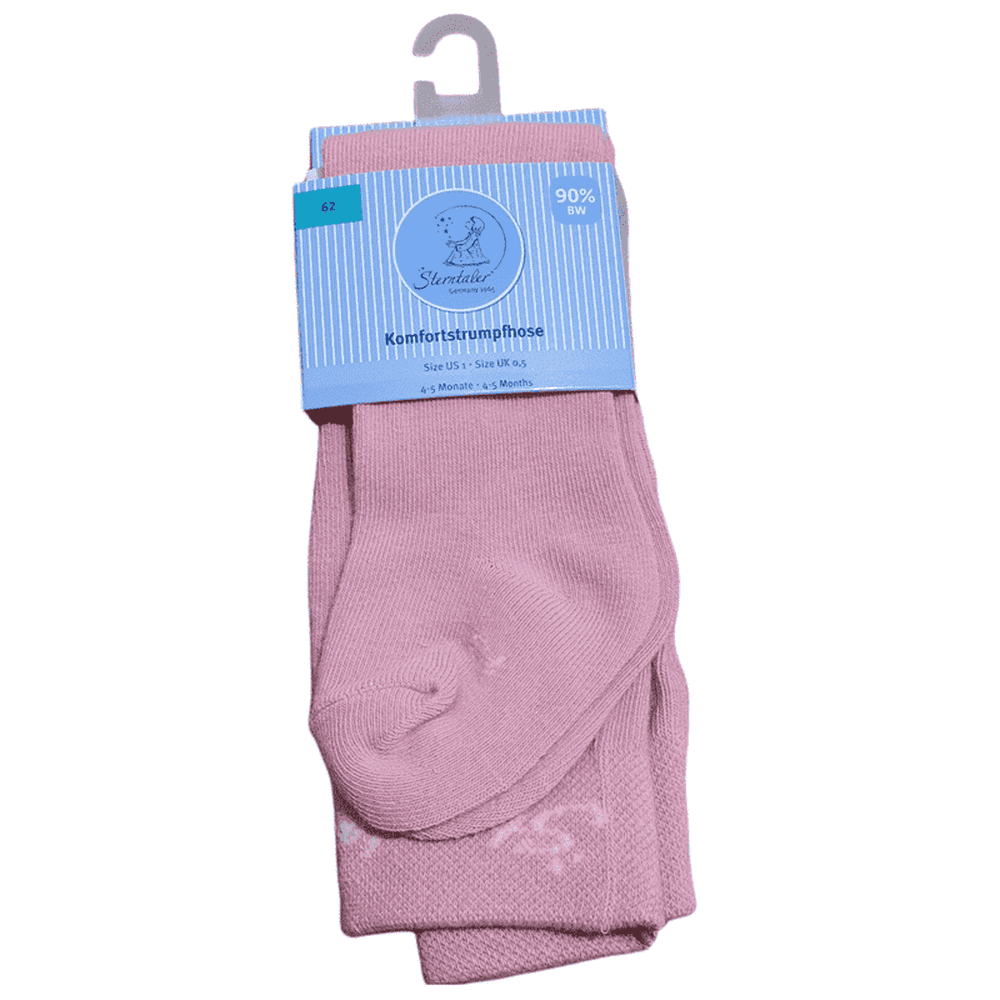 Seam Free Cotton Tights - Light Rose 1