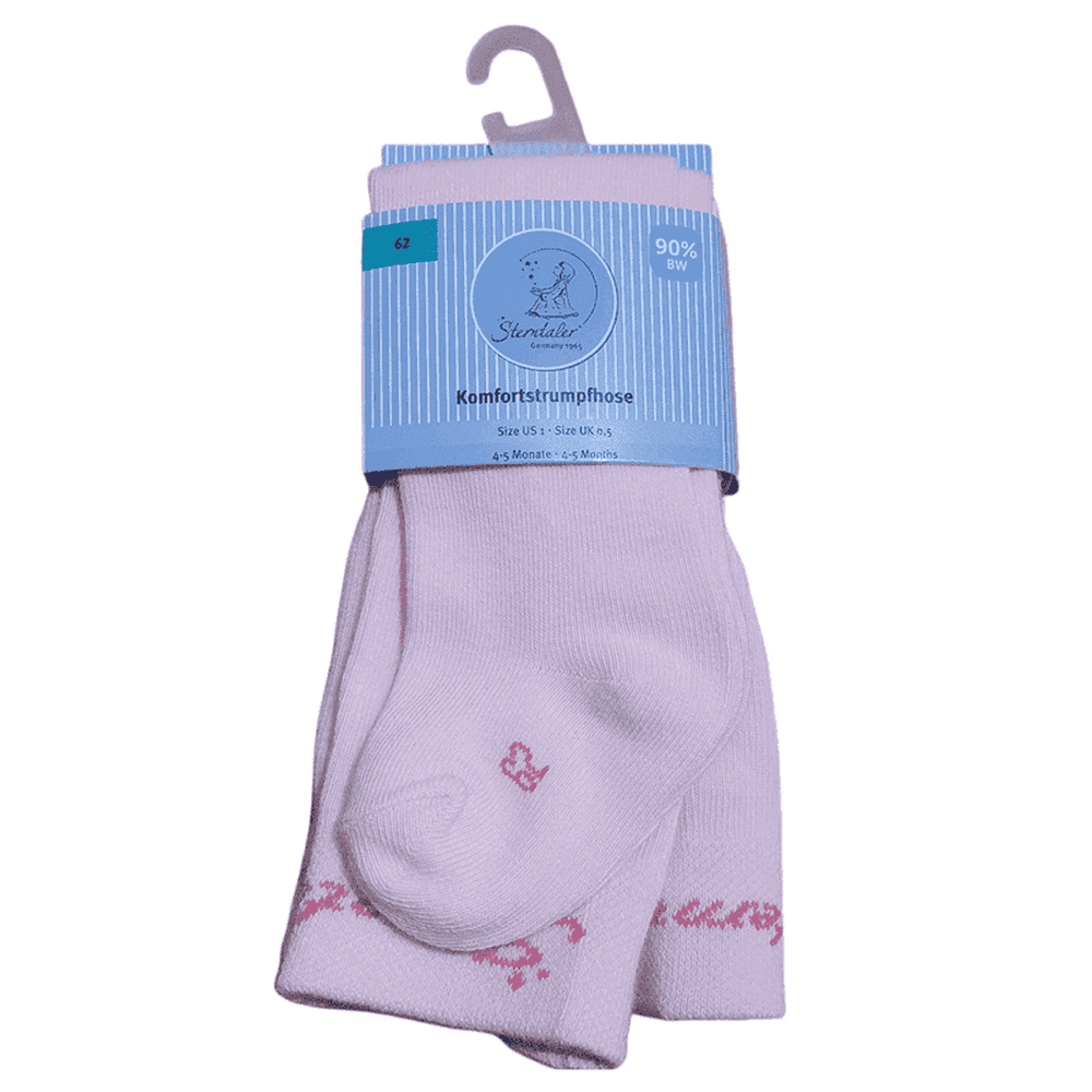 Seam Free Cotton Tights - Soft Pink 1