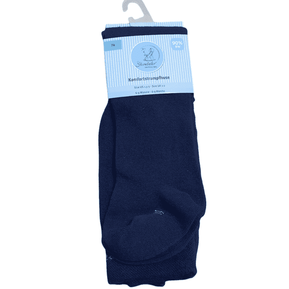 Seam Free Cotton Tights - Navy 1