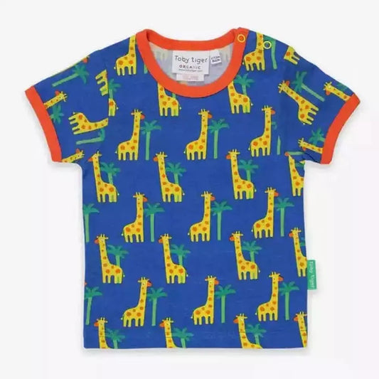 Giraffe Print Short Sleeve T-Shirt 1