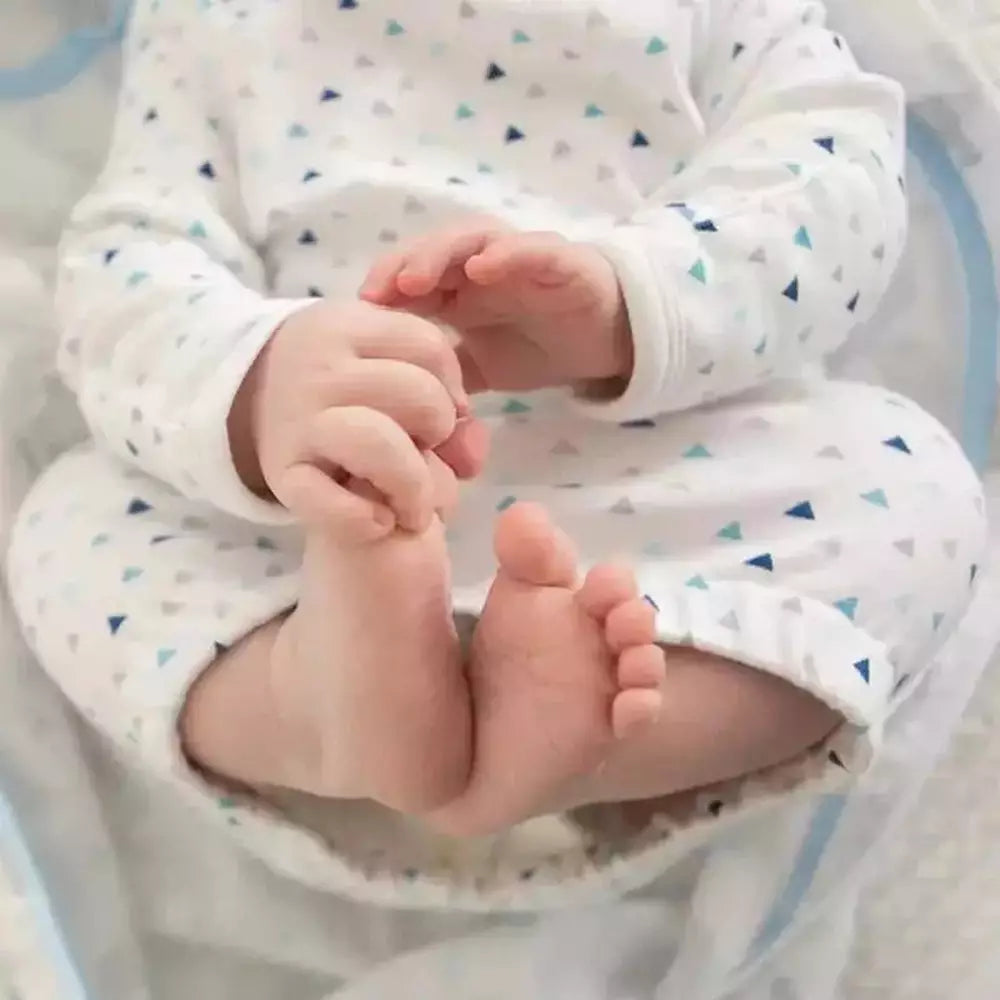 Cotton Gown - Blue Tiny Triangles 3