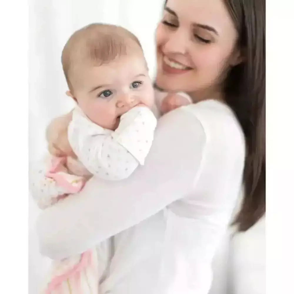 Cotton Gown - Pink Tiny Triangles 3