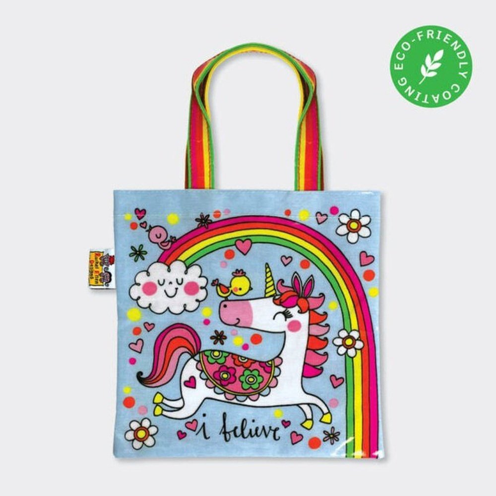 Mini Tote Bag - I believe in Unicorns/Rainbows 1