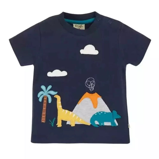 James Applique T-Shirt - Indigo/ Dinos 1