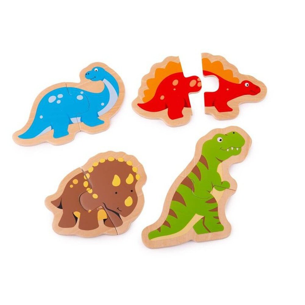 Dinosaur Puzzles - 2pcs 1