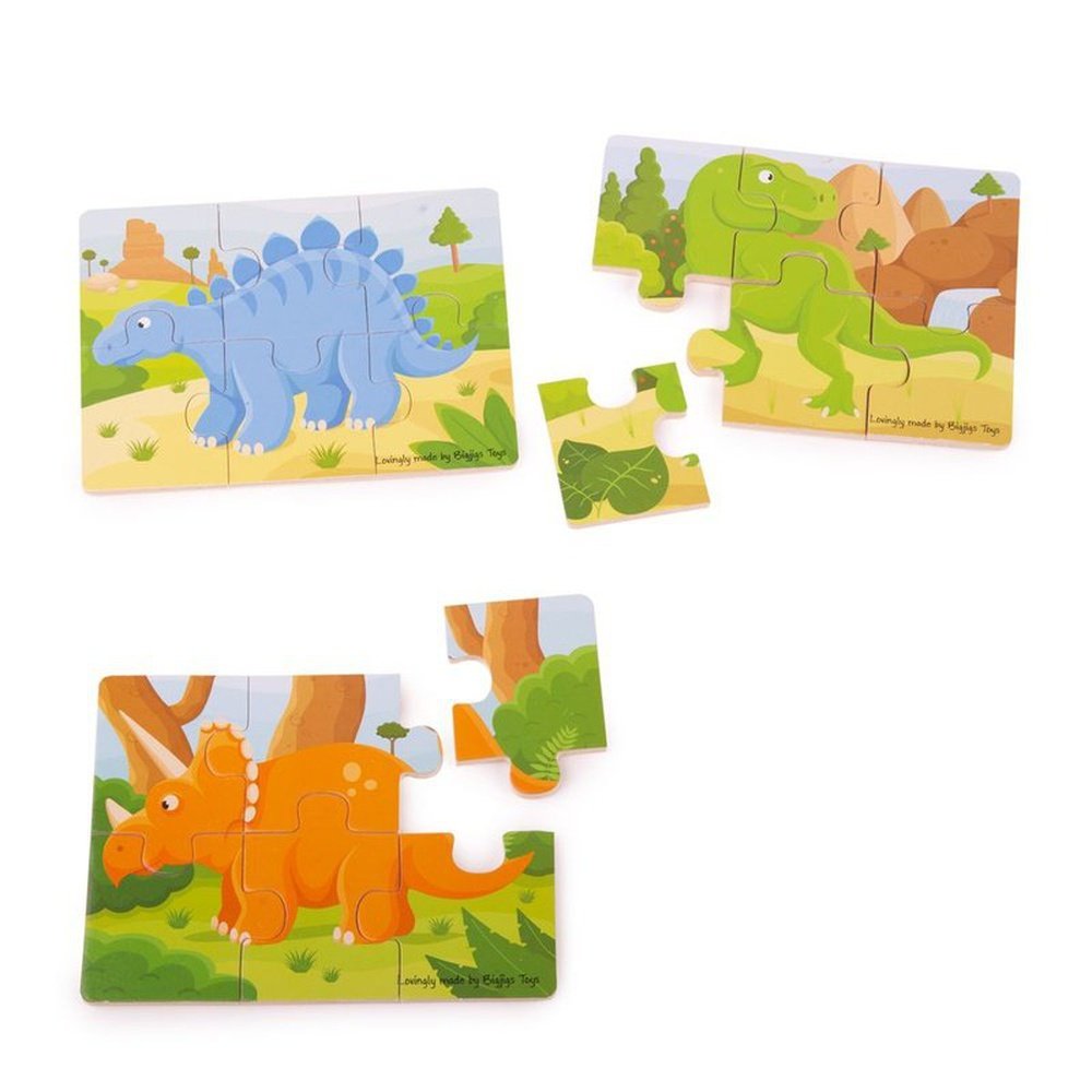 Dinosaur Puzzles - 6pcs 1