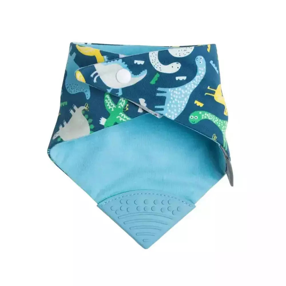 Neckerchew Teething Dribble Bib - Baby Dino 3