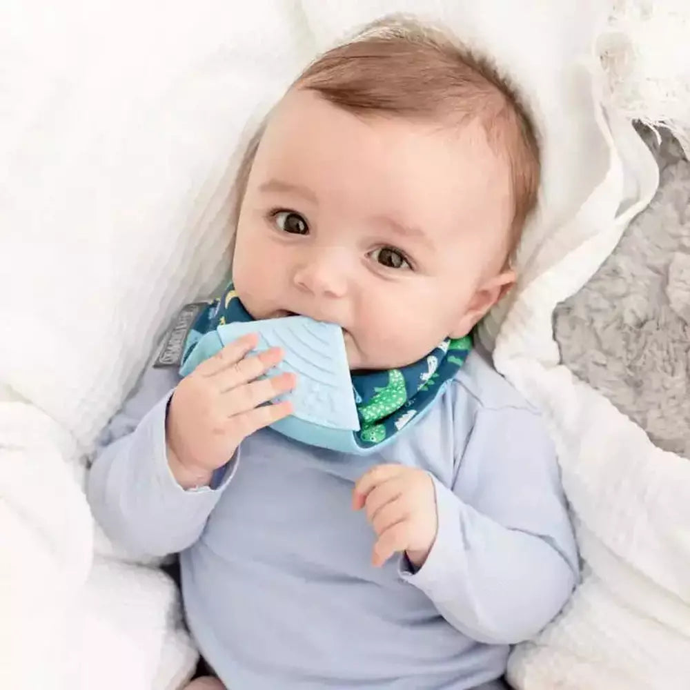 Neckerchew Teething Dribble Bib - Baby Dino 5