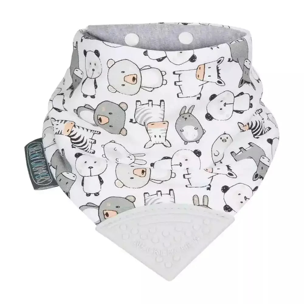 Neckerchew Teething Dribble Bib - Panda Pals 1