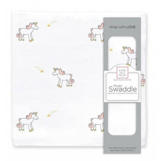 Muslin Swaddle Blanket - Unicorn 1