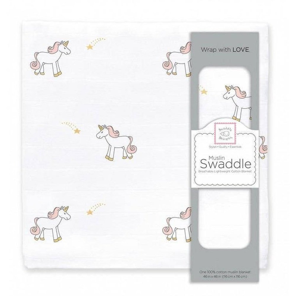 Muslin Swaddle Blanket - Unicorn 1