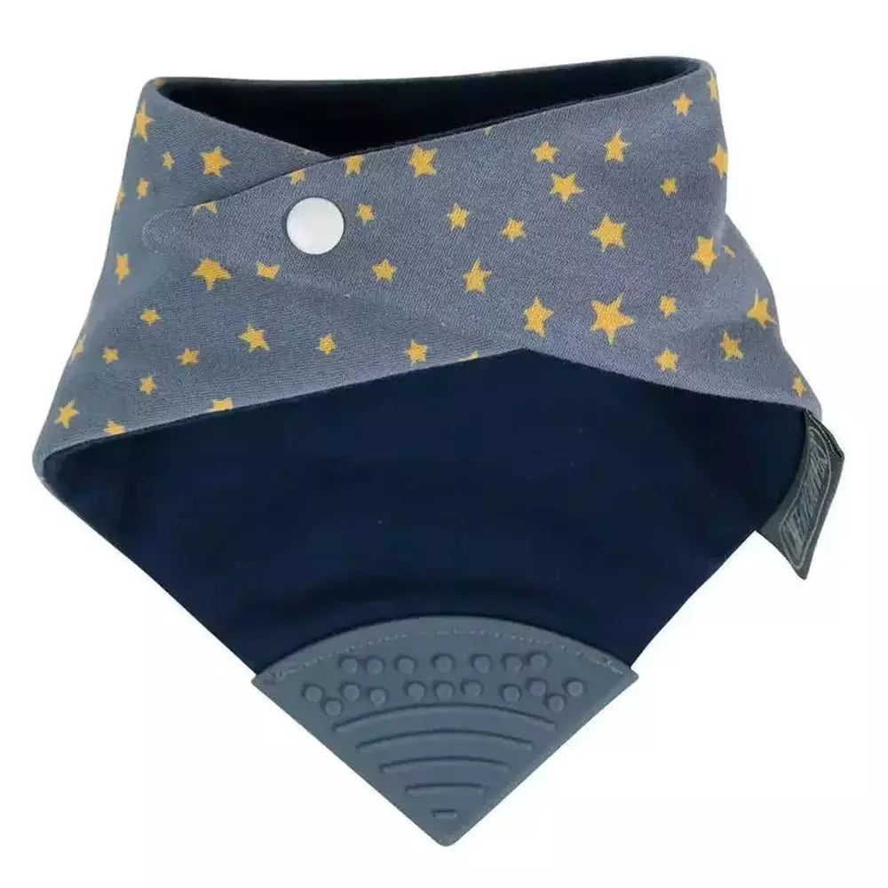 Neckerchew Teething Dribble Bib - Midnight Stars 3