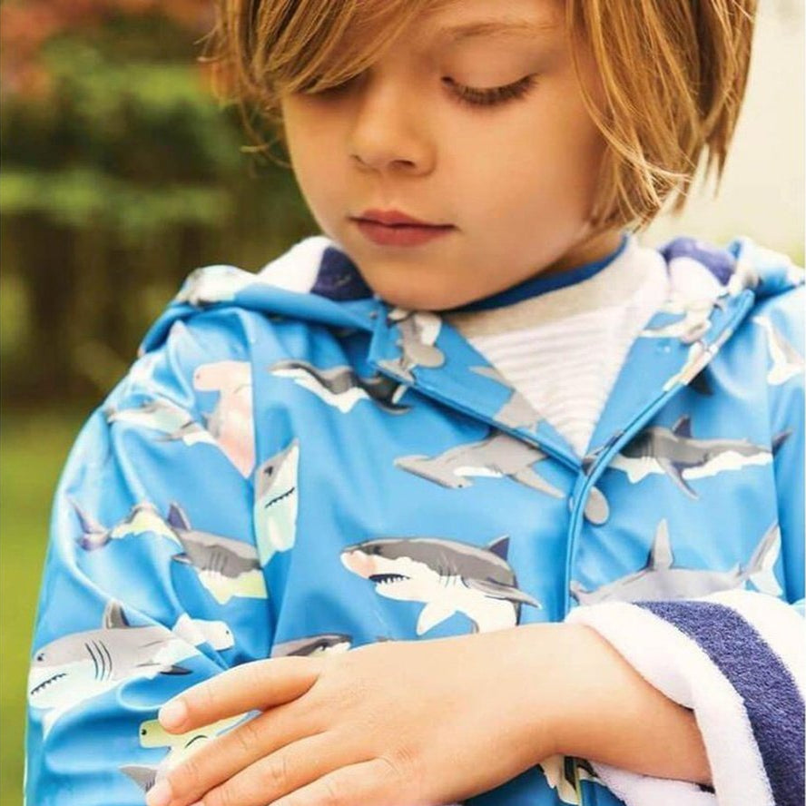 Rain Jacket - Deep Sea Sharks Colour Change 2
