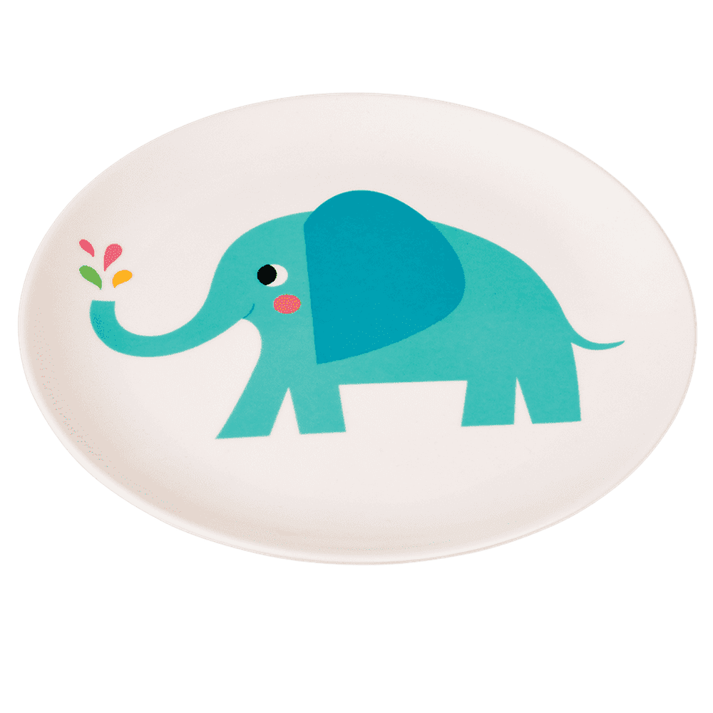 Melamine Plate - Elvis the Elephant 1