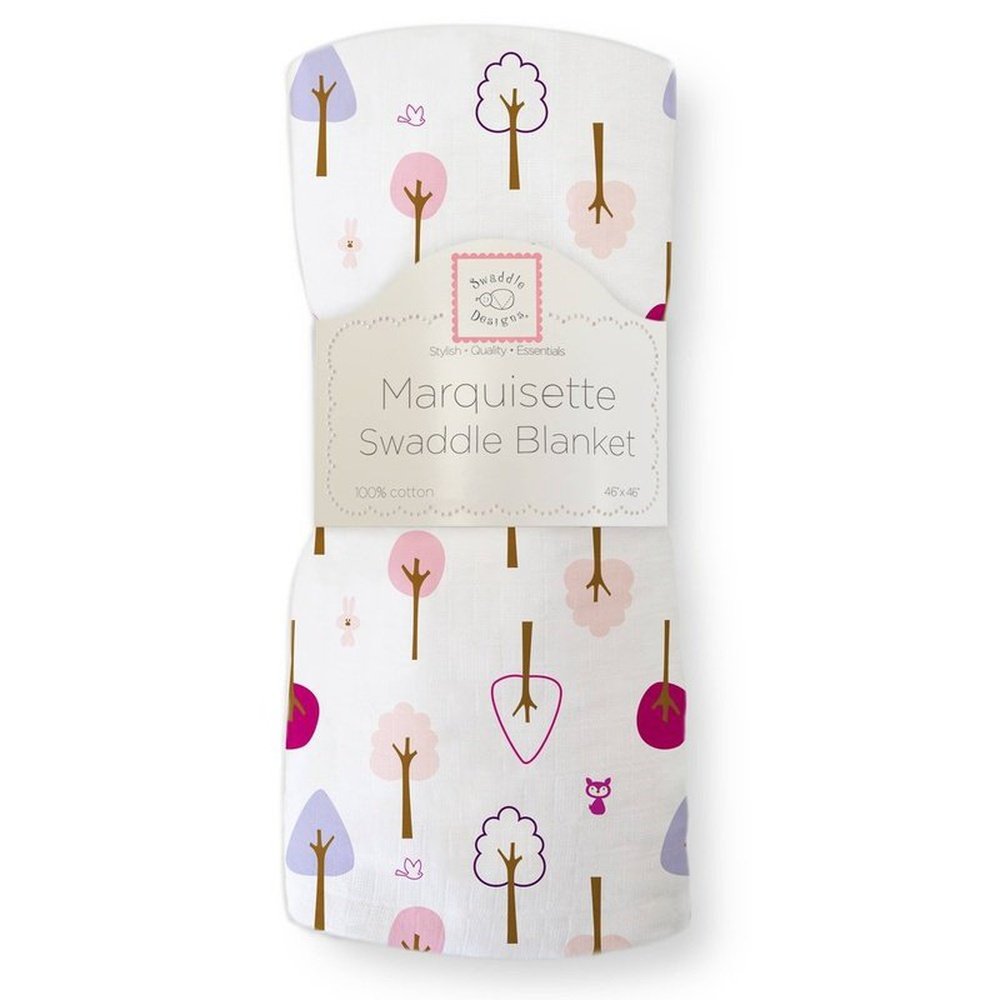 Cute and Calm Marquisette Swaddle Blanket - Pink 1