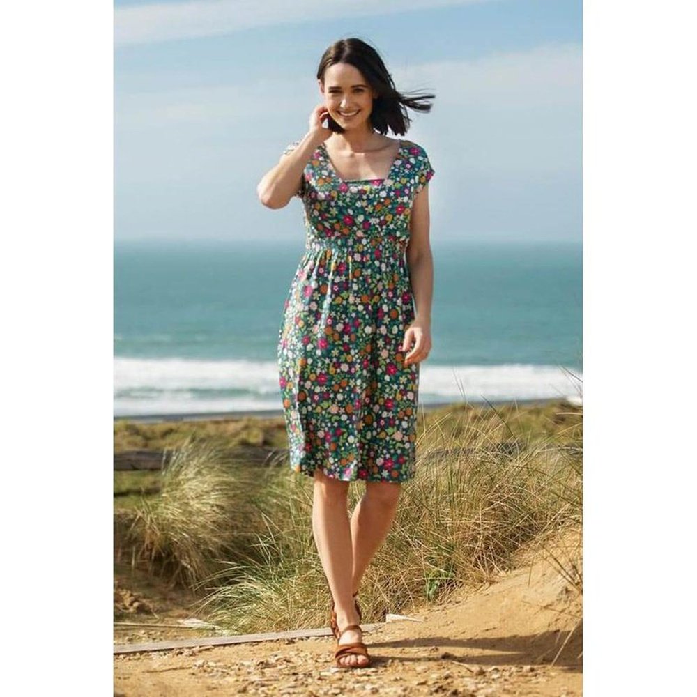 Adult Organic Day Dress - Flower Valley 1