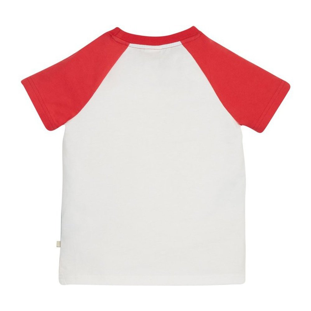 Frugi Raine Raglan T-Shirt - Red/ Campervan 
