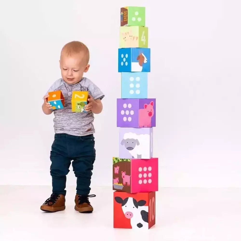 Farmyard Wooden Stacking Cubes 2