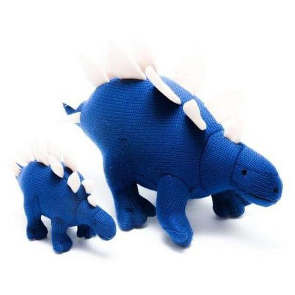 Knitted Stegosaurus Soft Toy or Rattle 1