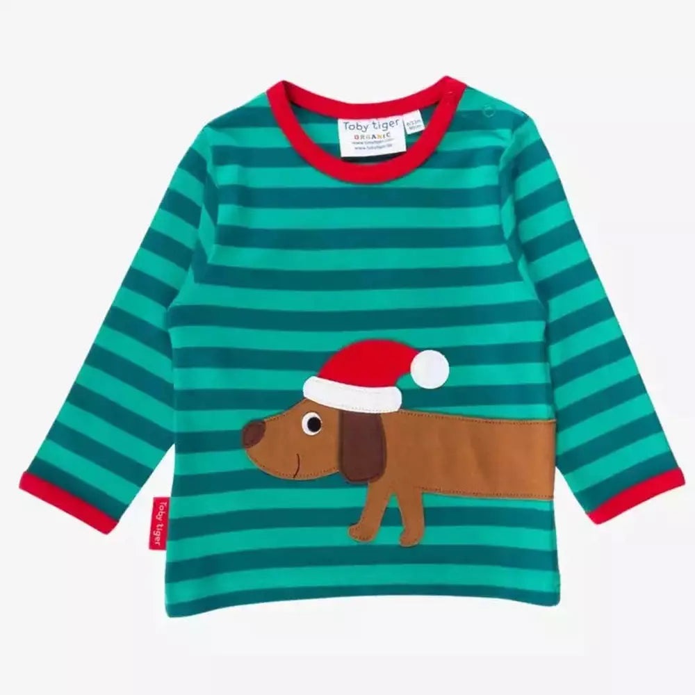 Christmas Dog Applique Top 1