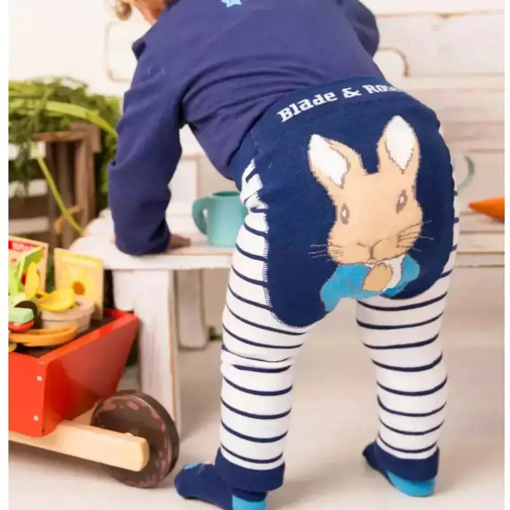 Peter Rabbit Navy Knitted Leggings 1