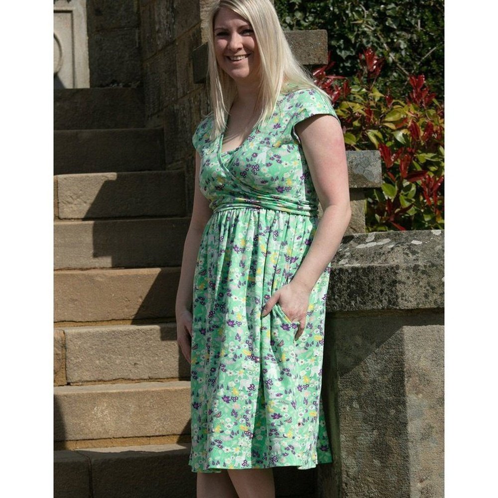 Adult Wrap Dress - Spring Meadow 3