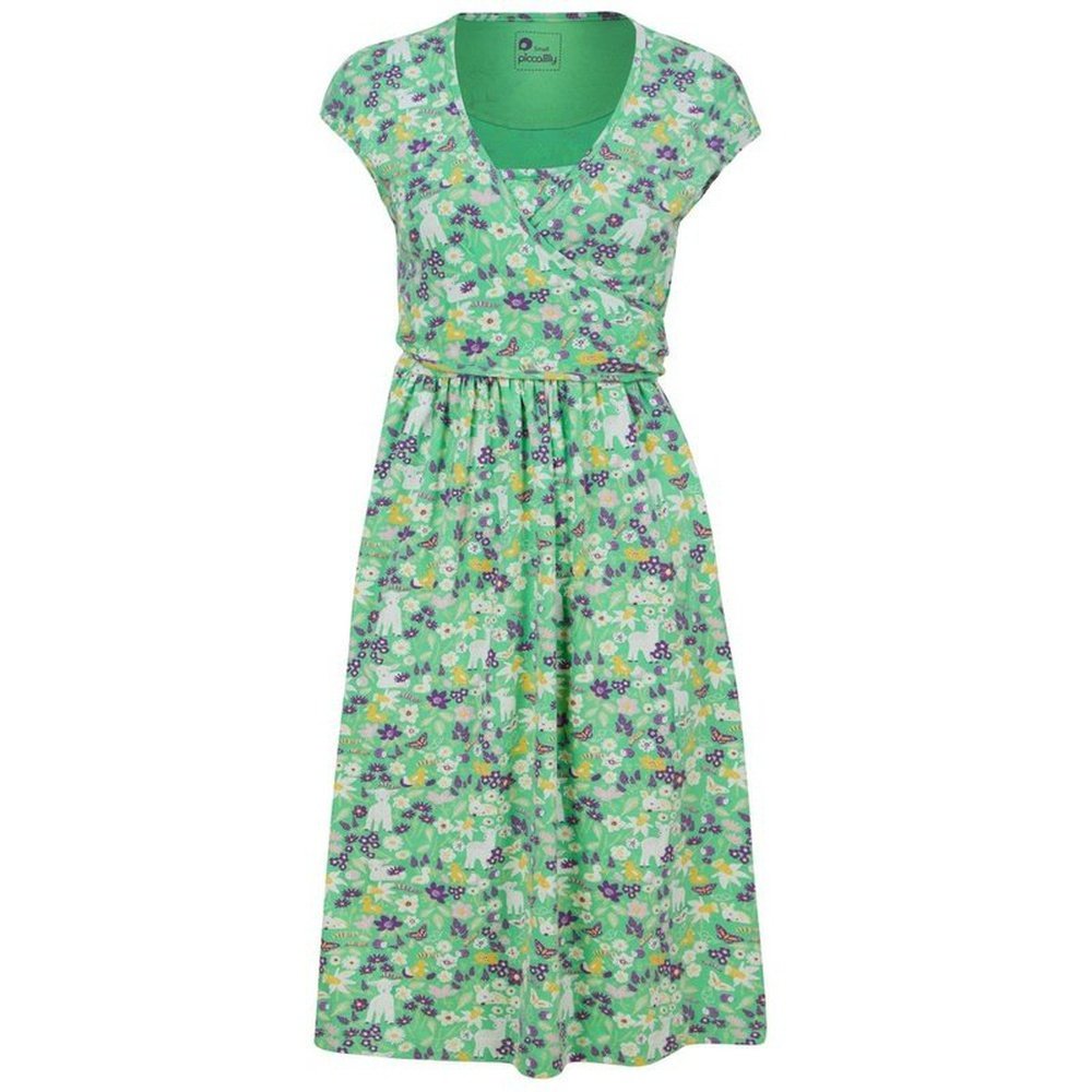 Adult Organic Wrap Dress - Spring Meadow 1