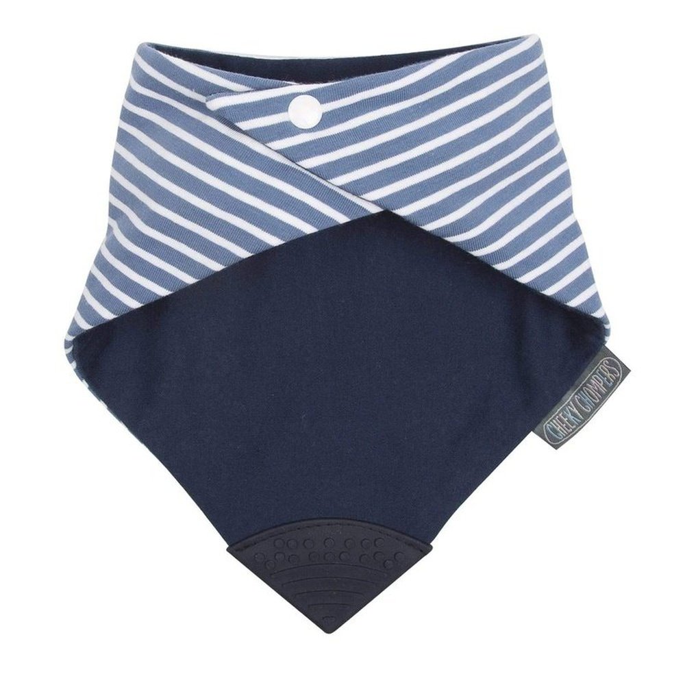 Oral Sensory Neckerchew 4y+ - Navy Stripe 4