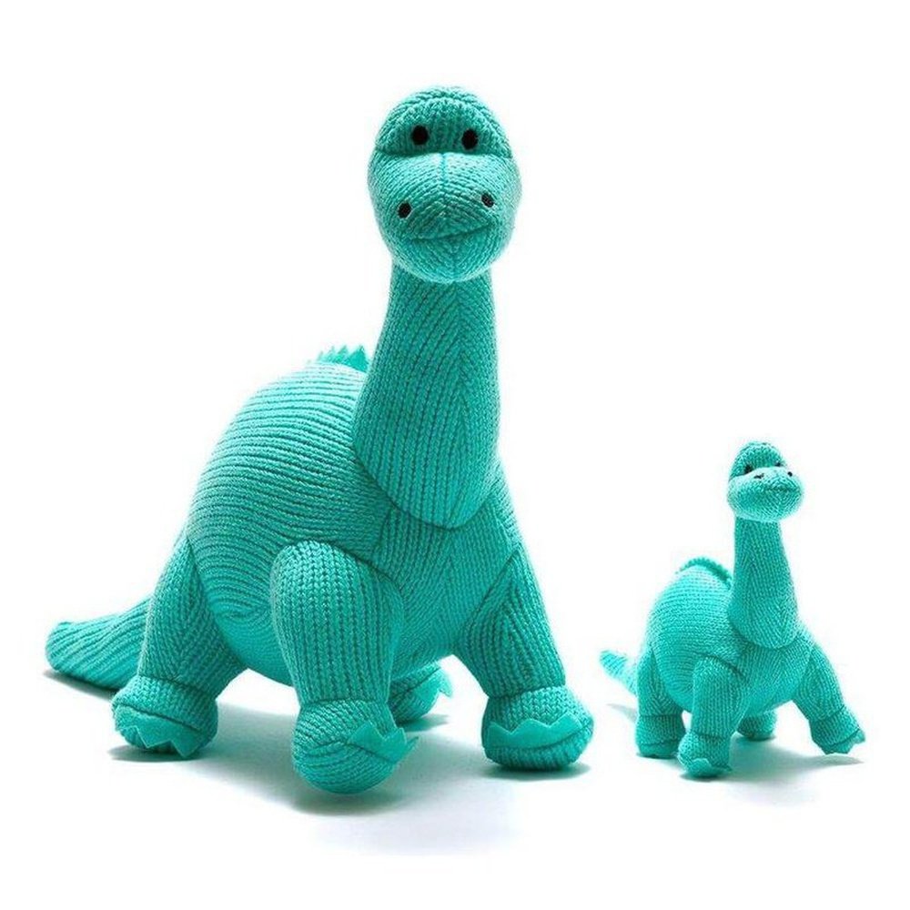 Knitted Diplodocus Soft Toy or Rattle 5