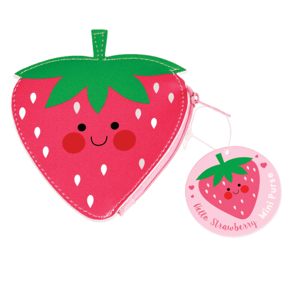 Hello Strawberry Vinyl Purse 2