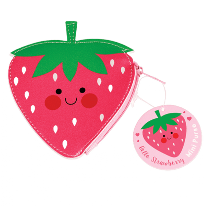 Hello Strawberry Vinyl Purse 1