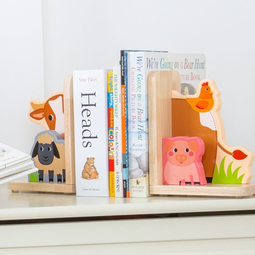 Wooden Bookends - Farm Animals 2