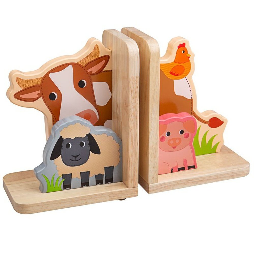 Wooden Bookends - Farm Animals 1