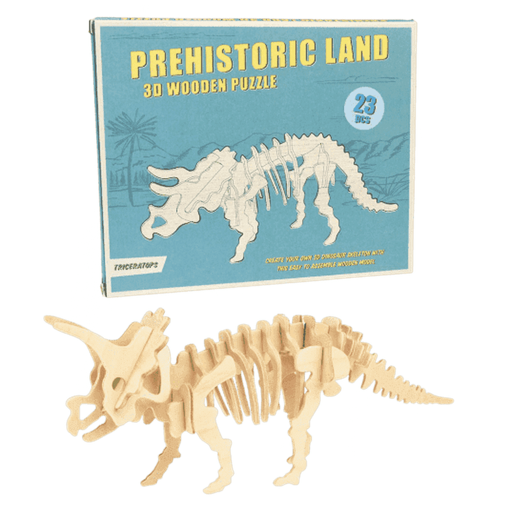 Wooden 3D Dinosaur Slot Model 3