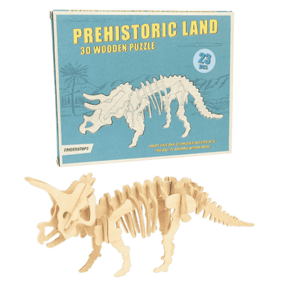 Wooden 3D Dinosaur Slot Puzzle - 4 types 3
